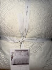 Levtex Muslin Stitch Stitching 3-Pc. Quilt Set, King/California King, Cream