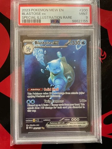 2023 Pokémon 151 Blastoise ex 200/165 Special Illustration Rare Holo PSA 9 Mint