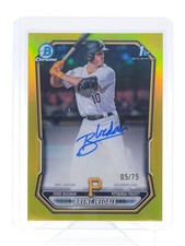 BRENT IREDALE 2026 BOWMAN CHROME 1ST YELLOW REFRACTOR AUTO /75 #CPA-BI Q4060