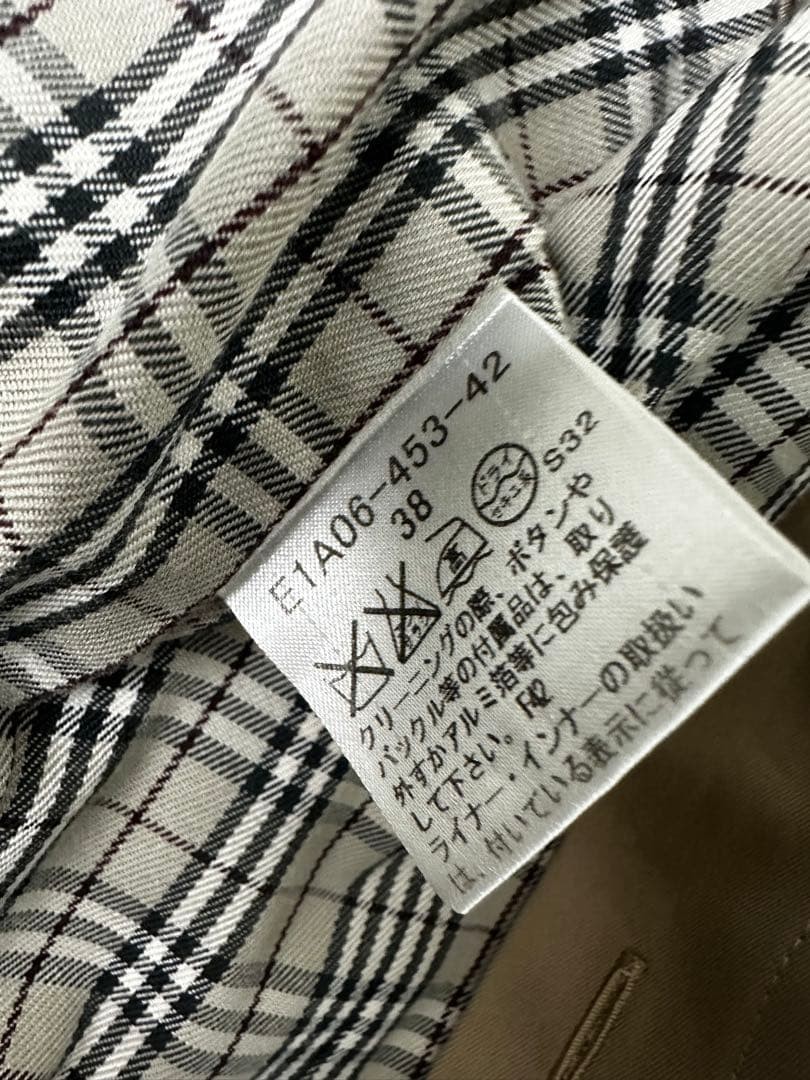 BURBERRY BLUE LABEL Trench Coat Beige Nova Check US S Mid Vintage Japan thumbnail 6