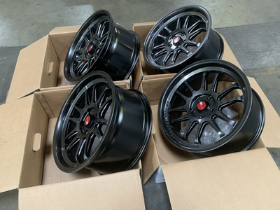 18x8.5 +35 | Aodhan AH07 5x114.3 Hyper Black Wheels (Used Set) | eBay
