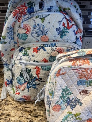 Rare Vera Bradley Ocean Sea Turtle Dream Backpack lunch bag Discontinued  HTF