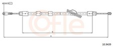 COFLE Bremsseil Seilzug Feststellbremse 10.9439 für MERCEDES CLK C208 A208 W202