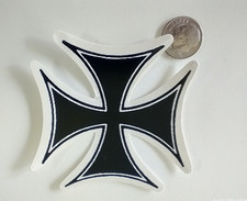 Maltese Iron Cross Vinyl Decal Sticker Small Handmade Biker Motorcycle Chopper Maltese Iron Cross Vinyl Decal Sticker Small Handmade Biker Motorcycle Chopper