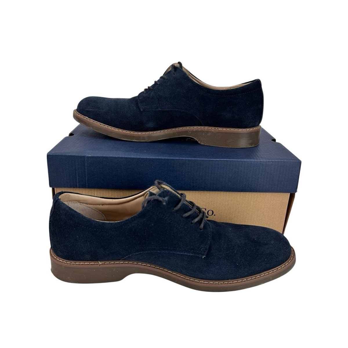 G.H. Bass & Co. Patterson Men\'s Shoes Blue Denim & Tan Nubuck Leather Size 7.5 G.H. Bass & Co. Shoes G.H. Bass & Co. 7 (40) | Mercari main image 2