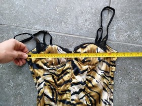 Agent Provocateur Rare Basque Corset Animal Print Lace Satin France 32B/85B