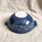 Pyrex Colonial Mist 444 Mixing Bowl 4L Cinderella Nesting Blue Floral Vintage