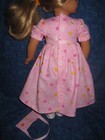 Fits 18" American Girl Doll -Easter Bunny Dress in Pink with Ribbon and Purse — photo 4