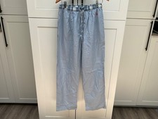 Polo Ralph Lauren Sleep Lounge Pants Mens Sz L Cotton White Blue Striped NWT