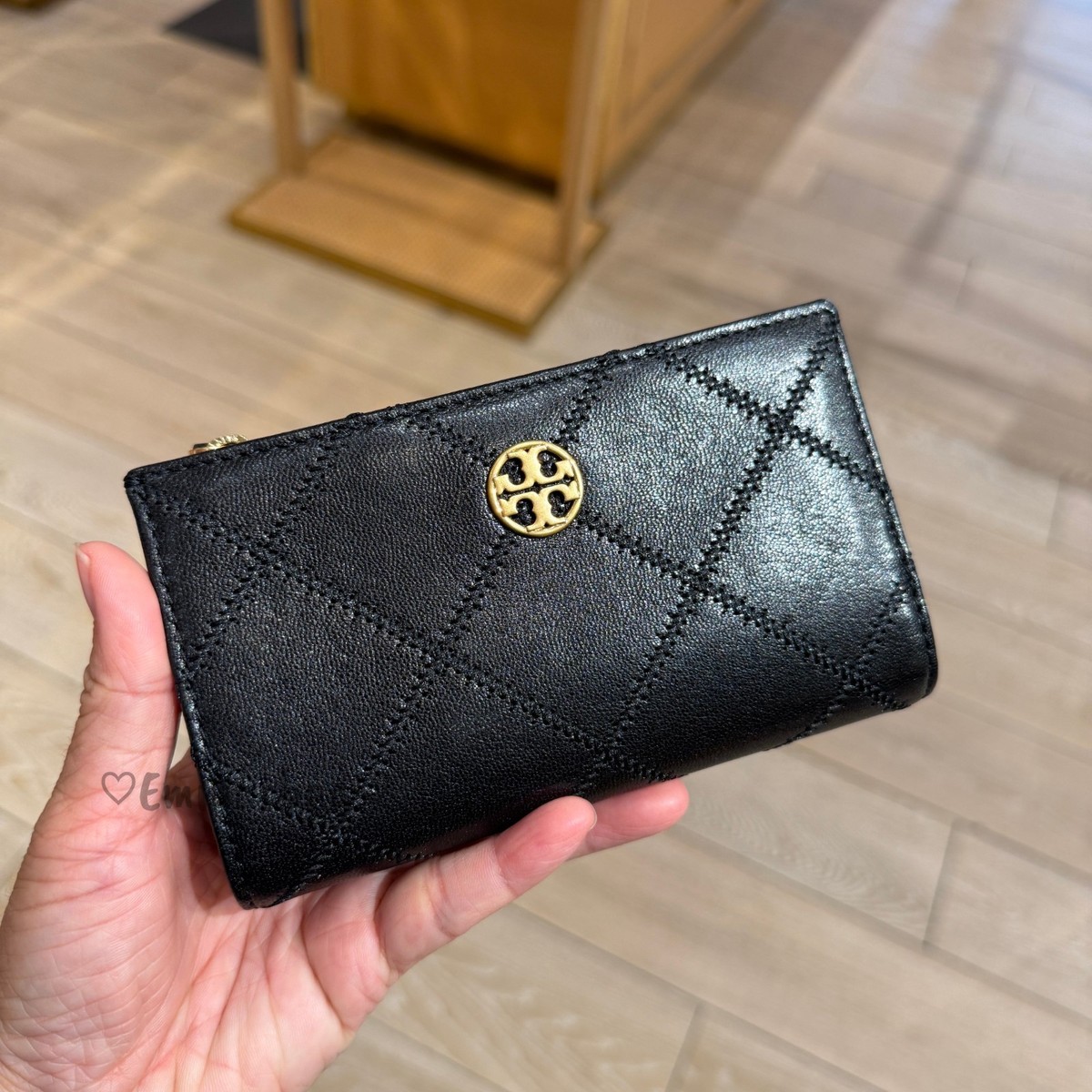 Tory Burch Willa Medium Wallet 168721 Black $250 | eBay