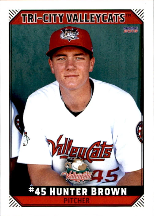 2019 Tri-City ValleyCats Choice #3 Hunter Brown St Clair Shores Michigan MI Card - Picture 1 of 2