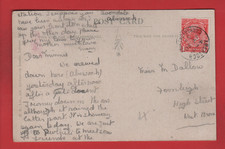 Abersoch Carmarthenshire - Single circle postmark 1923 - Seaside Humour Windy