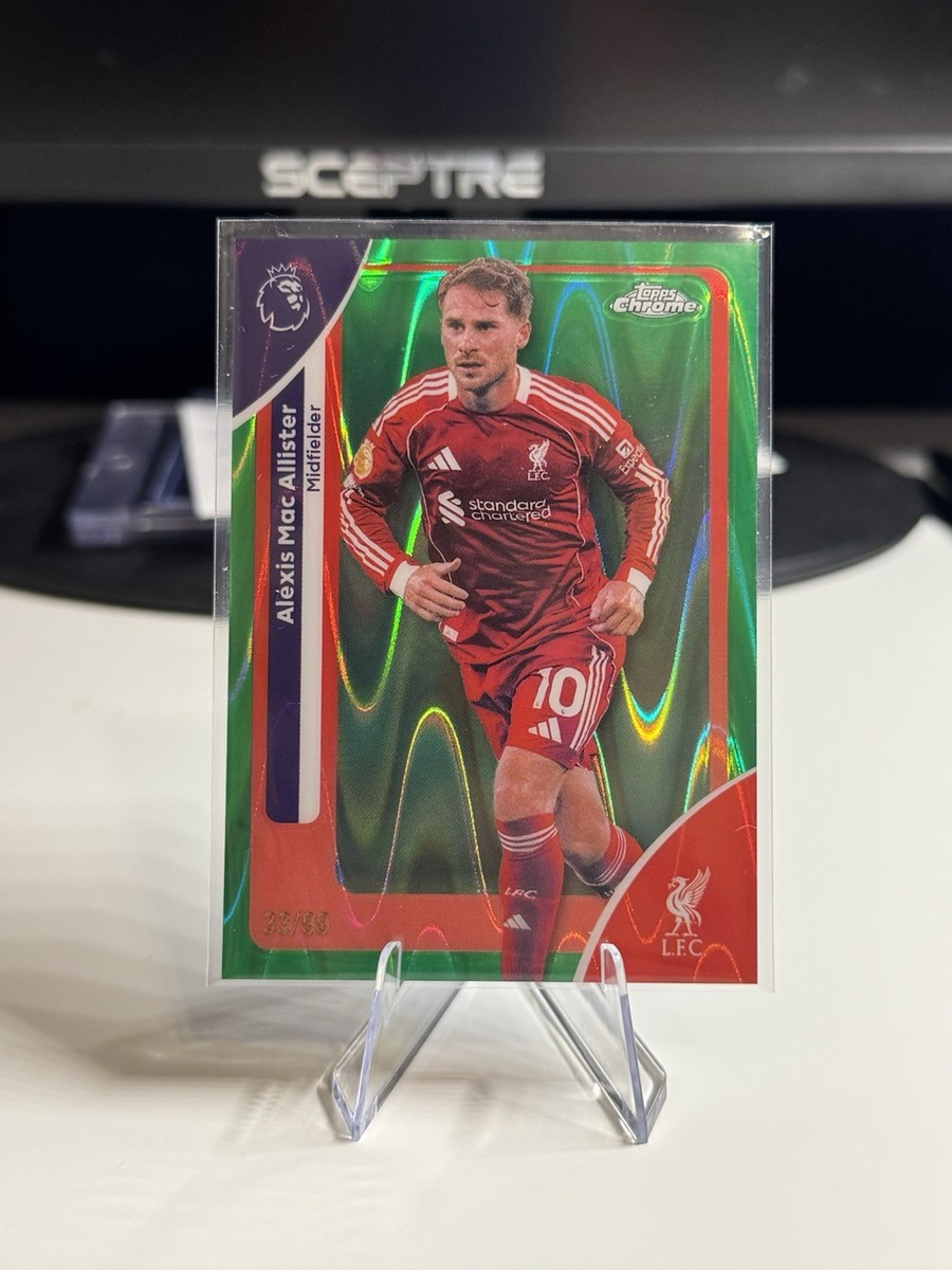 2026 Topps Chrome Premier League Alexis Mac Allister Green Wave