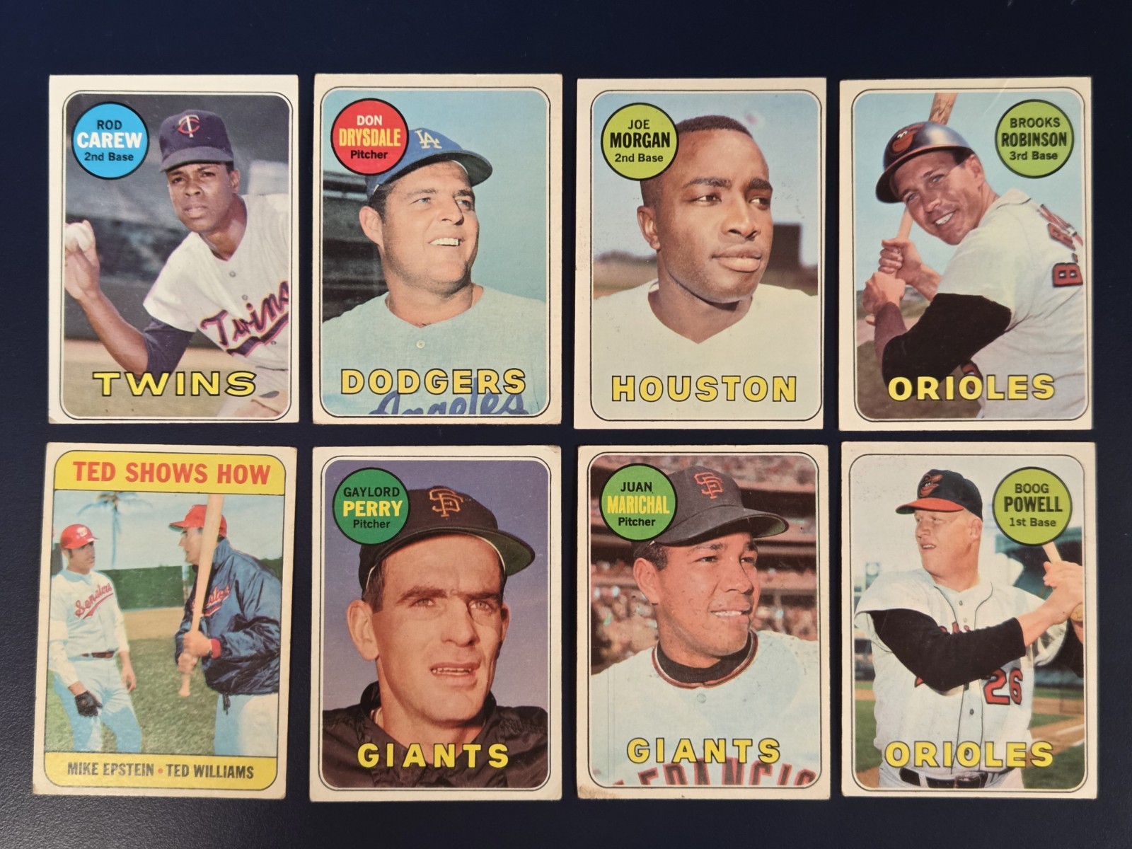 1969 Topps Baseball Cards Partial Complete Set Lot of 184 Different NICE SEE PIC