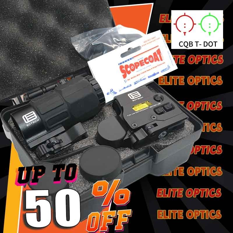 Eotech 558 Holographic Red Green Reflex Sight Scope & G45 5X Magnifier - Clone