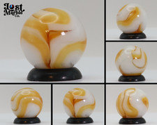5/8" Swirl Marble Butterscotch White NM