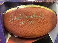 Jim Marshall Signed Football Autograph Auto NFL Vikings HOF LE