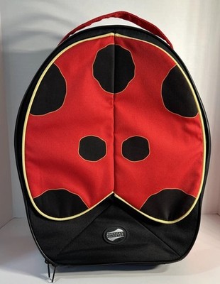 American Tourister LadyBug Suitcase Roller Luggage Bag Carry-On Kids Red/Blk EUC