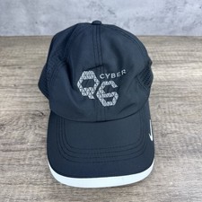 Nike Golf Dri-fit Q6 Cyber Swoosh Black Heritage86 Perforated Adjustable Hat