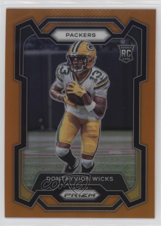 2023 Panini Prizm Rookies Orange 18/249 Dontayvion Wicks #333 Rookie RC 1lj7
