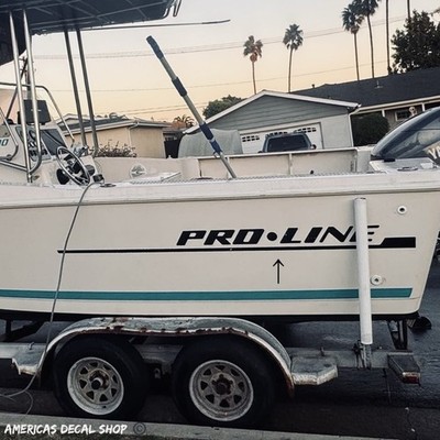 Proline Vintage Graphics Boat Yacht Decals 2PC Set Vinyl Universal New OEM USA