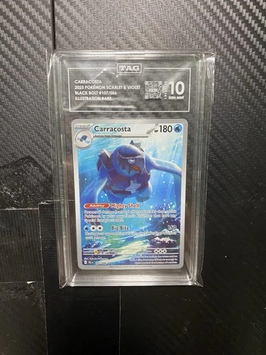 Pokémon TCG Graded TAG 10 Carracosta 107/086 Sv: Black Bolt Holo