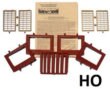 HO Scale- 4 -One Story Wall & Steel Sash Window:"Modular System" DPM-30175