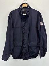 Bulwark FR Jacket Mens Large Faded Navy HEAVY DUTY Coat Jacket Workwear READ
