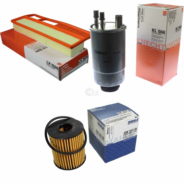 Mahle / Knecht Kraftstofffilter KL 566 Luftfilter LX 1920 ÖLfilter OX 371D-image