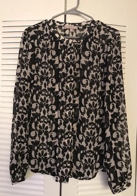 banana republic sheer blouse