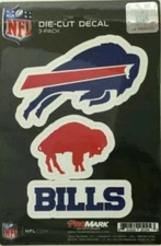 New NFL Buffalo Bills Team ProMark Die-Cut Decal Stickers 3-Pack