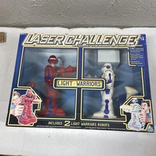 Vintage 90s Laser Challenge Light Warriors Battle Robots Toymax Pop Up Heads NIB