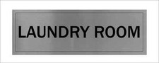 Laundry Room Office Signs Brushed Aluminium