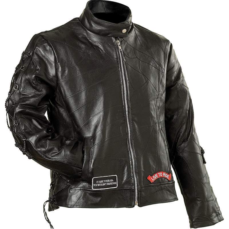 NWT Womens Ladies Black Leather Motorcycle Jacket Cold Weather Biker Tour 3X