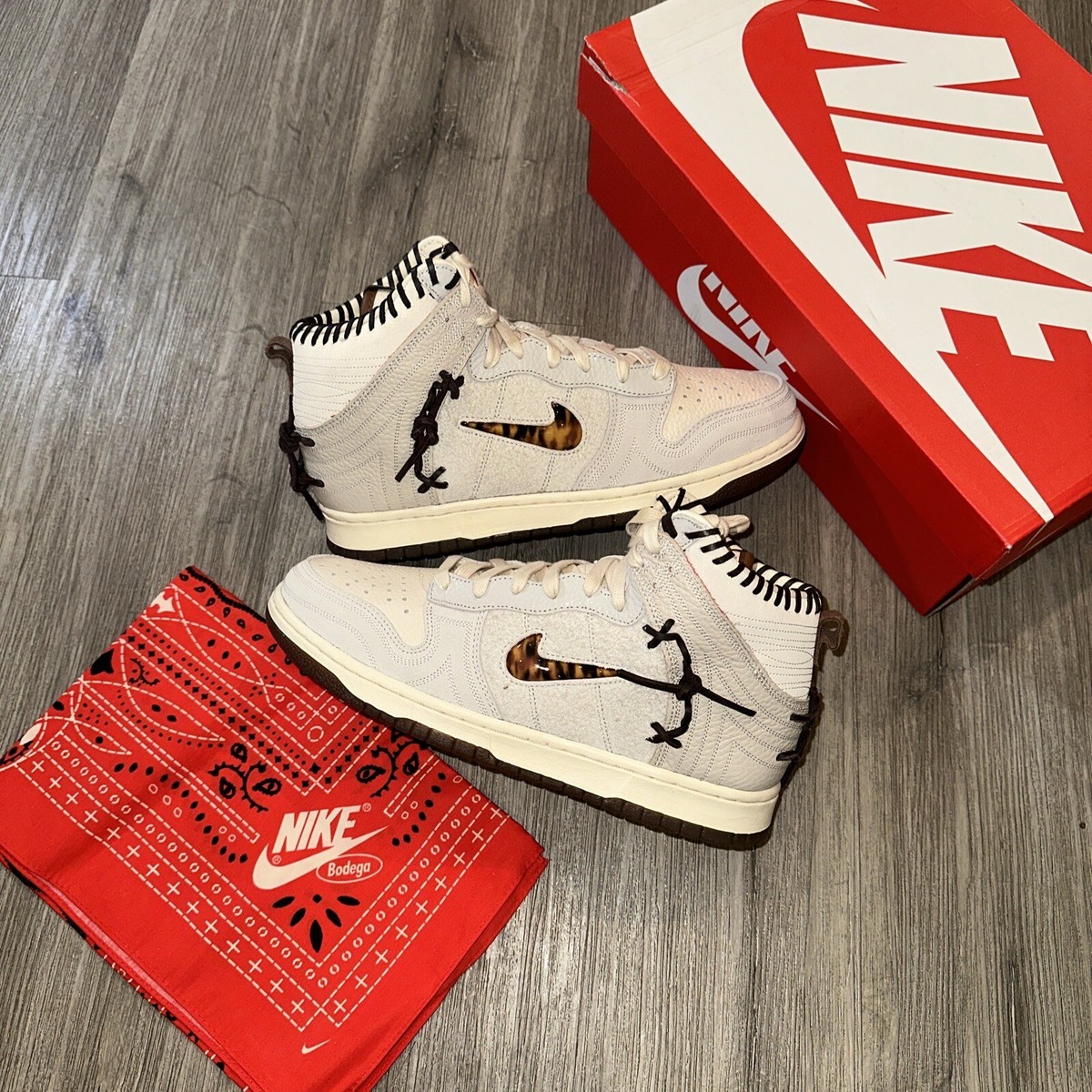 Size 9.5 - Nike Dunk High x Bodega Beige | eBay