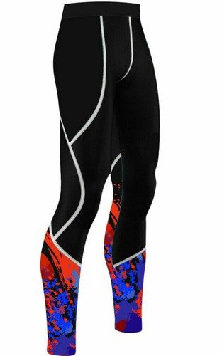 Mens Compression Skin Fit Tights Gym Yoga Running Active Leggings, Top Baselayer - Picture 5 of 6