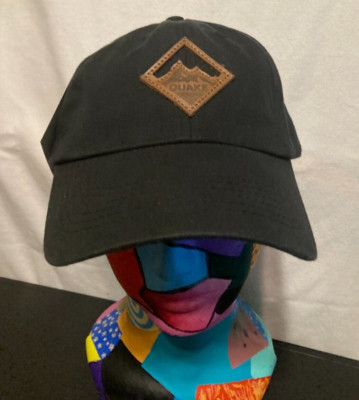 Quake City Caps Leather Patch Logo Hat Baseball trucker cap strapback New