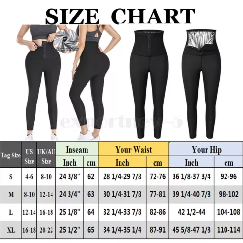 Sauna Leggings für Damen Jogginghose High Waist Kompressionsshorts Abnehmen Hot - Bild 42 von 43