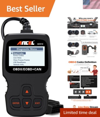 Reliable ANCEL AD310 OBD II Diagnostic Tool: Diagnose Engine Issues Effortlessly
