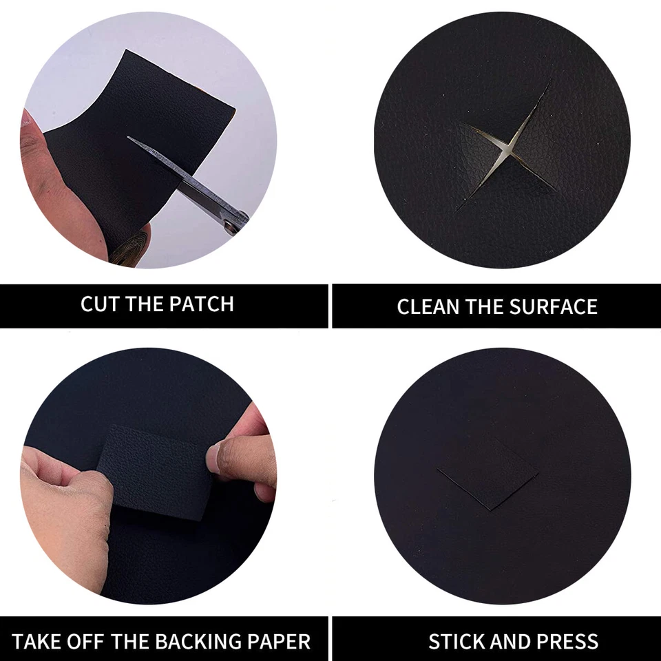 Lederreparatur Kunstleder PU Flicken Selbstklebend Autositze Sofa Größe DE - Bild 4 von 4