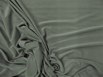 Fabric Light Weight Polyester Spandex way Stretch Charcoal Gray C305 