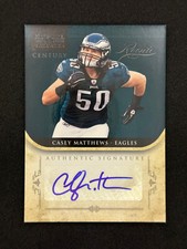 2011 National Treasures Rookie Signature Auto Black #218 Casey Matthews RC /25