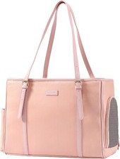 Fashion Pet Carrier Dog Cat Carrier Purse Soft-Sided Leather Handbag Pet Tote...