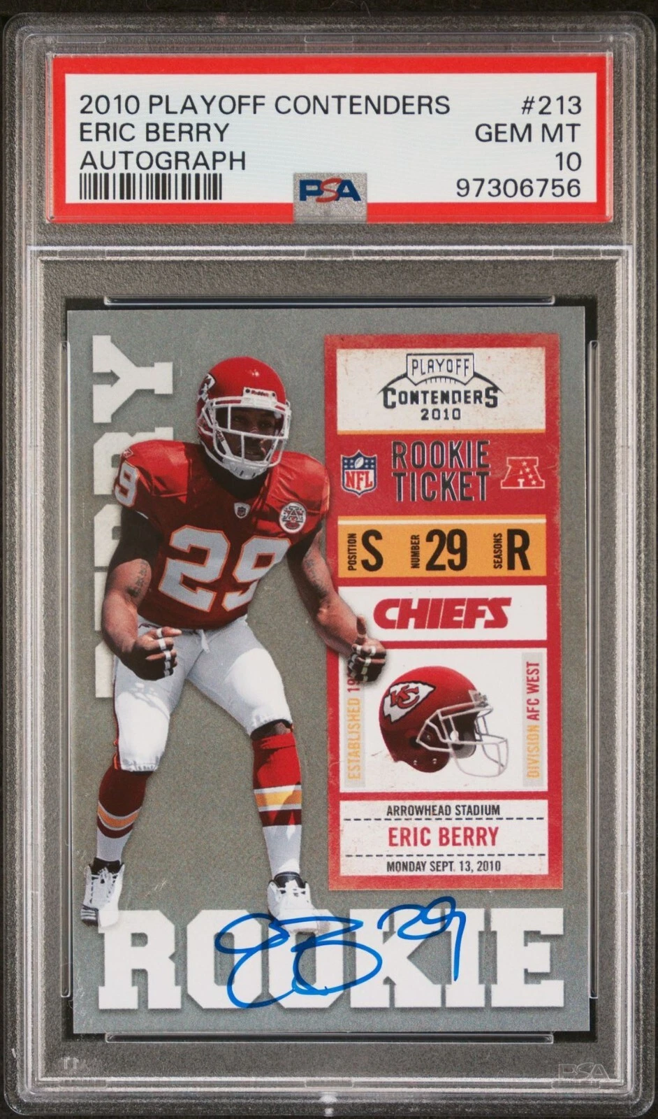 Eric Berry Playoff Contenders #213 Autograph