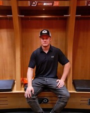 Matvei Michkov Locker Room Philadelphia Flyers 8x10 NHL Hockey Photo