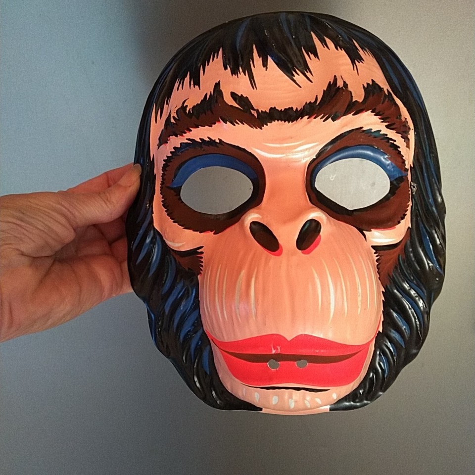 Of The Apes Plastic Halloween Mask Vintage BEN COOPER