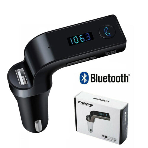 Kit voiture Bluetooth G7 mains libres émetteur FM radio lecteur MP3 chargeur USB & AUX - Photo 1/6