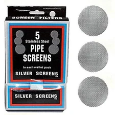 Silver Screens Pipe Metal Filters 20mm Silver Steel Multifunctional (100 Total)