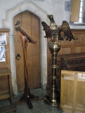 Foto 6x4 atriles viejos y nuevos en St Giles Cripplegate Londres c2009