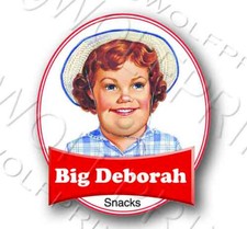 Big Deborah funny Sticker 5 Tall Snack Cake H...